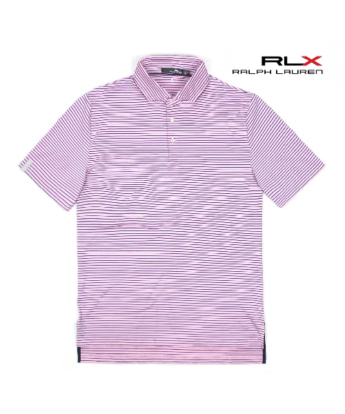 [랄프로렌 RLX] 에어플로우 폴로셔츠 스트라이프_핑크네이비 L(110)